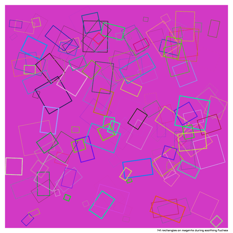 141 rectangles on magenta during Soothing fuchsia