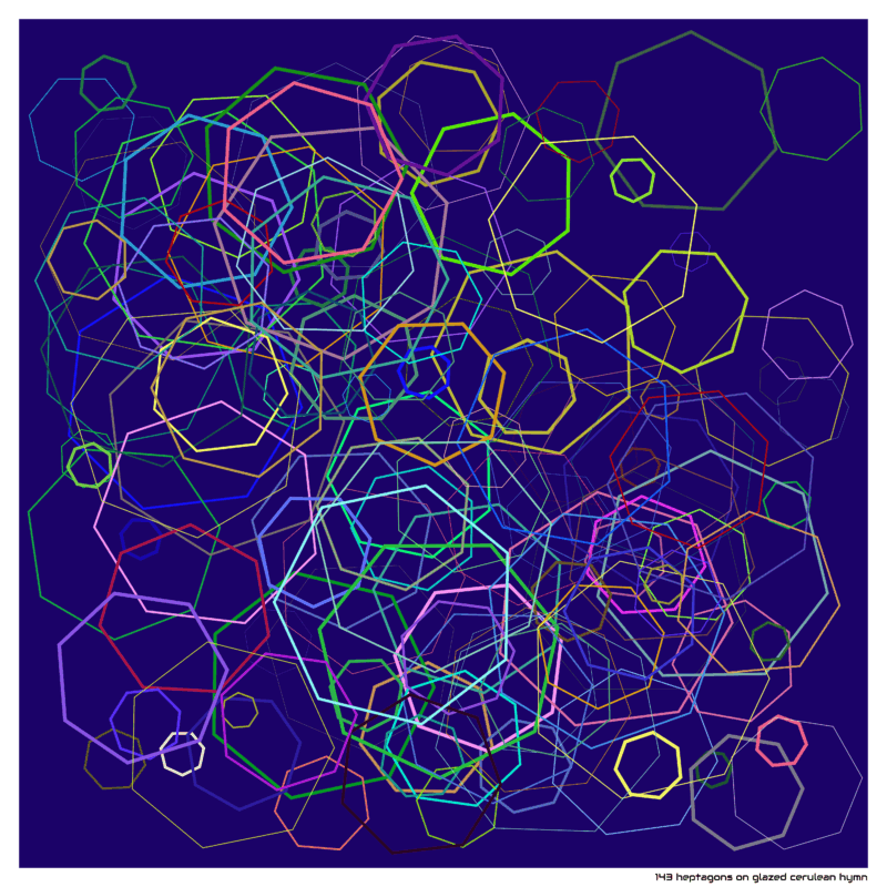 143 heptagons on Glazed cerulean Hymn