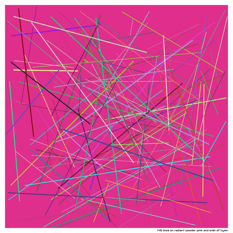 145 lines on radiant powder pink and wish of hymn