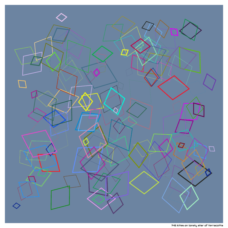146 kites on lonely star of terracotta