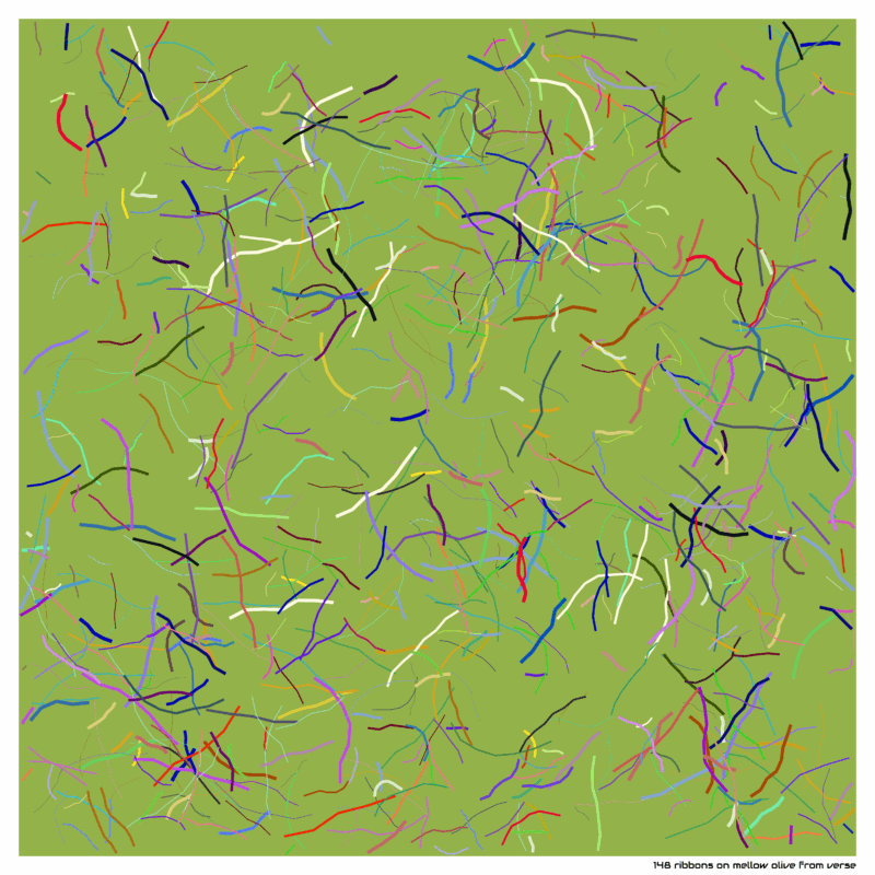 148 ribbons on mellow olive from verse