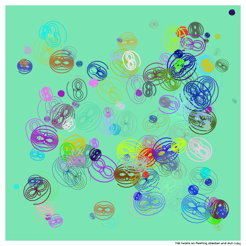 148 twists on fleeting obsidian and dull ruby