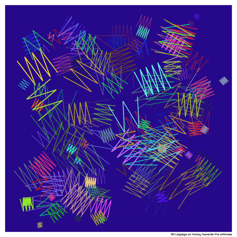 154 zigzags on honey towards the stillness