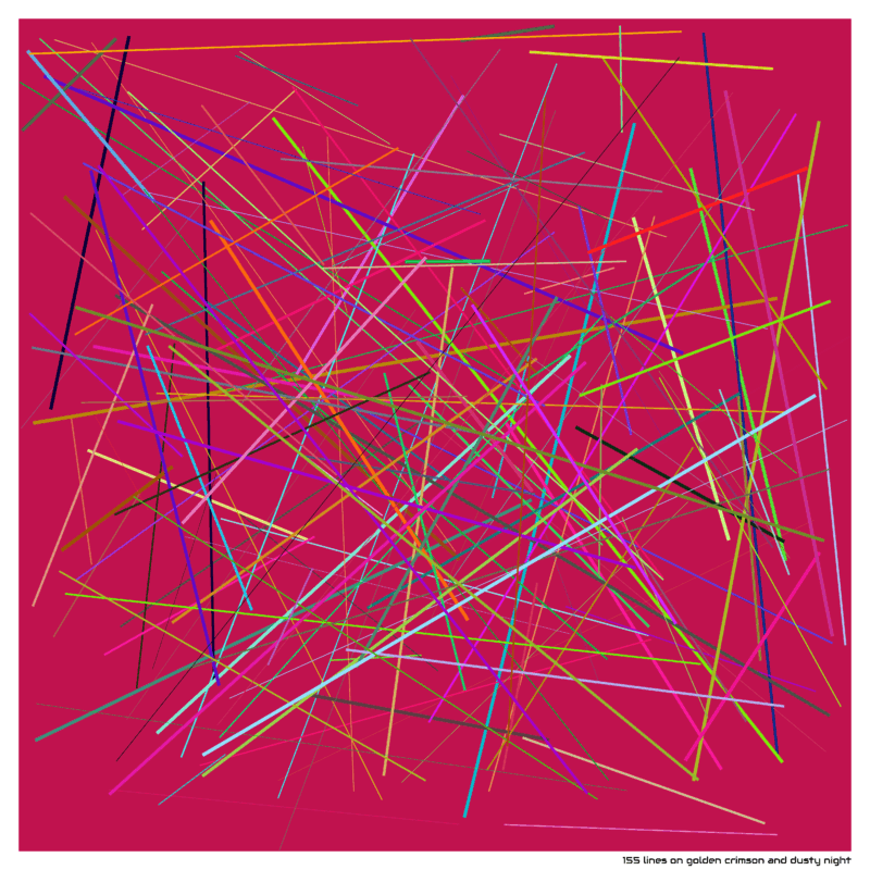 155 lines on golden crimson and dusty night