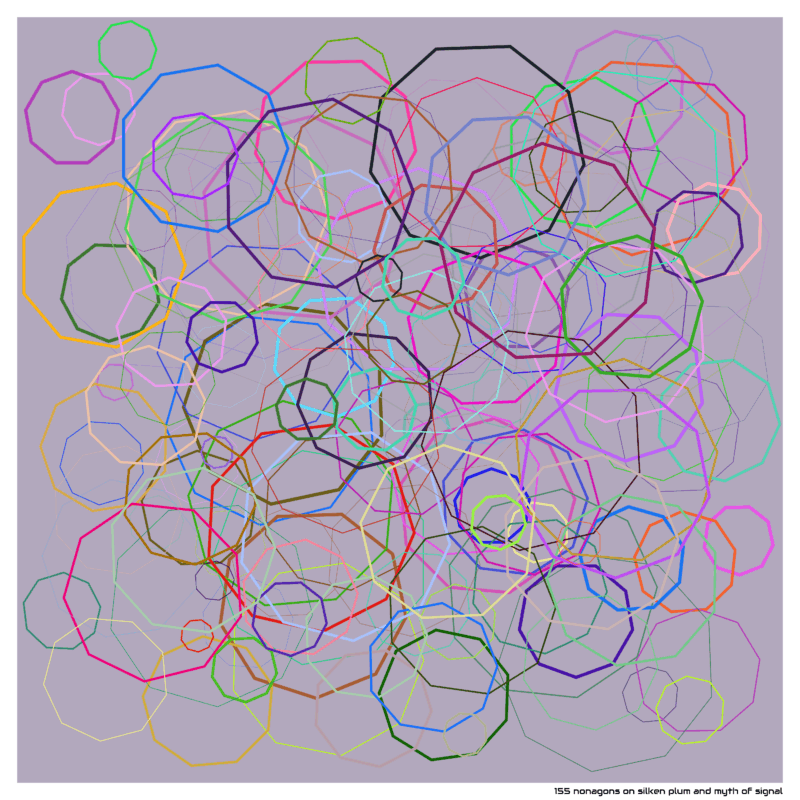 155 nonagons on silken plum and myth of signal