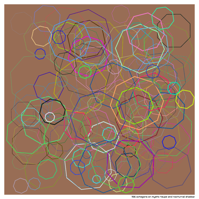 156 octagons on mystic taupe and nocturnal shadow