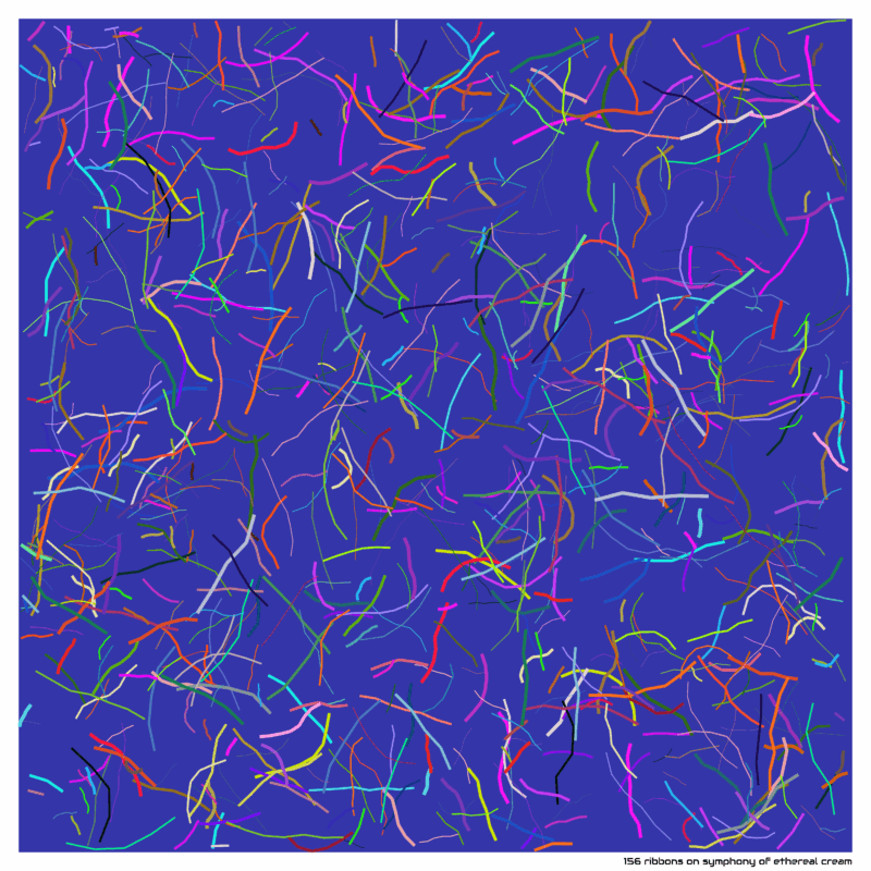 156 ribbons on symphony of ethereal cream