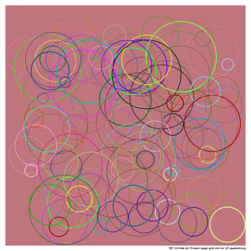 157 circles on frozen sage and mirror of awakening