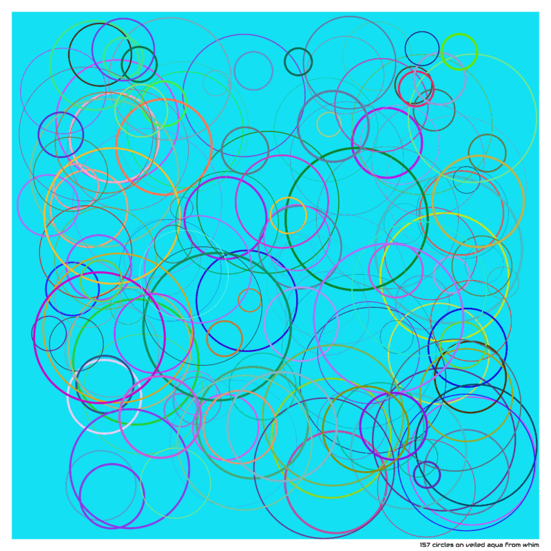 157 circles on veiled aqua from whim