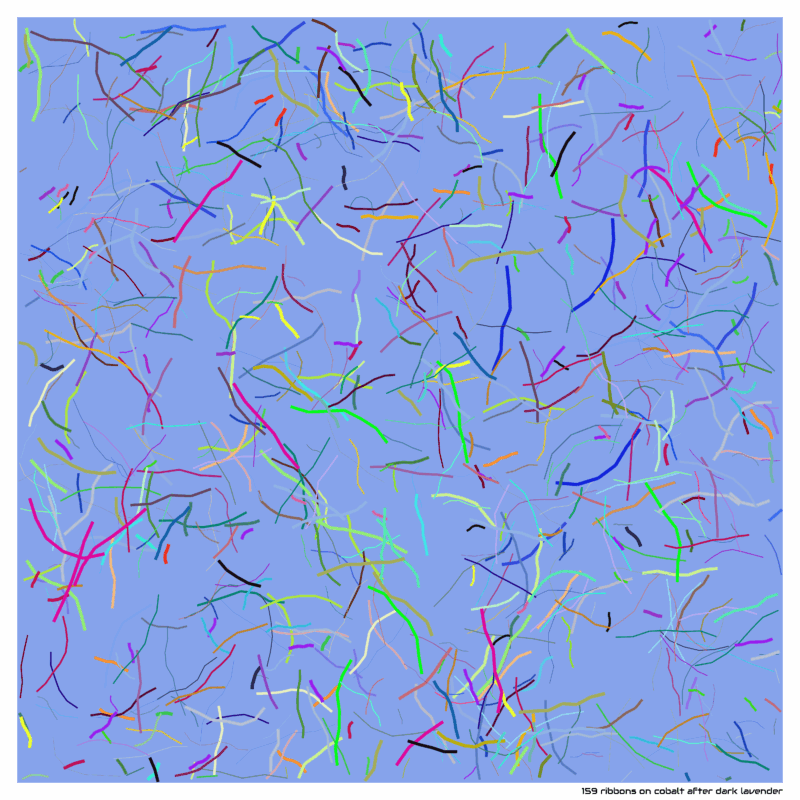 159 ribbons on cobalt after dark lavender