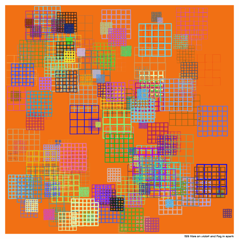 159 tiles on violet and fog in spark