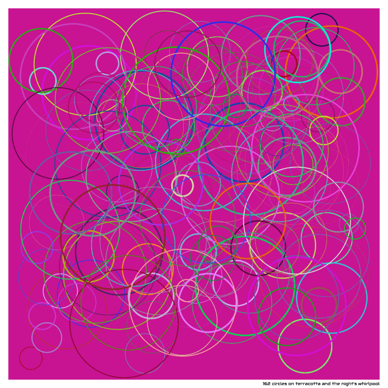162 circles on terracotta and the night’s whirlpool