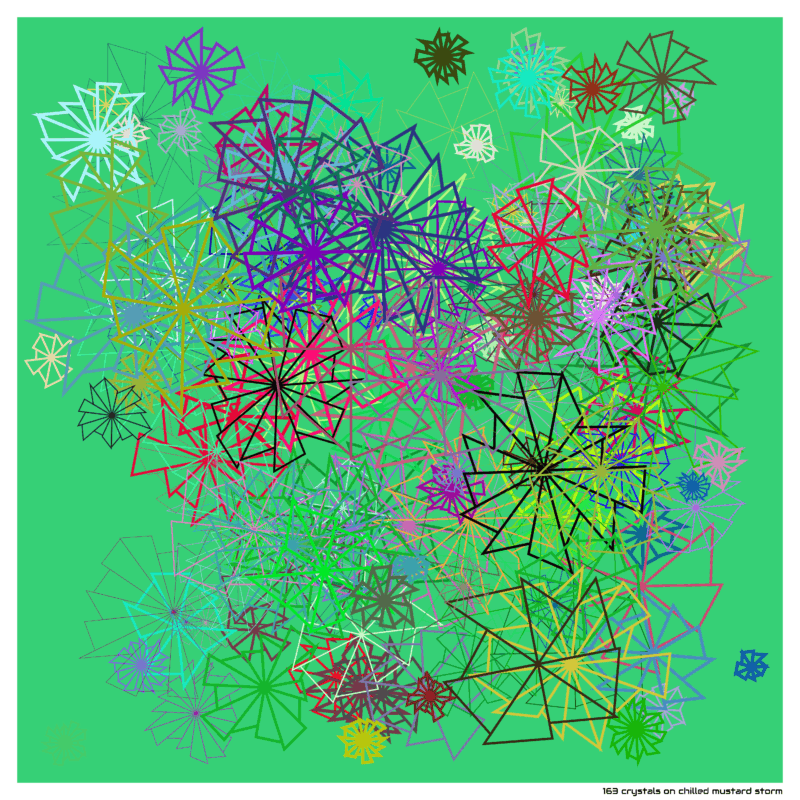 163 crystals on chilled mustard storm