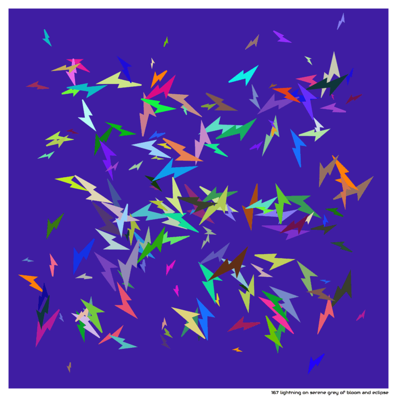 167 lightning on serene grey of bloom and eclipse