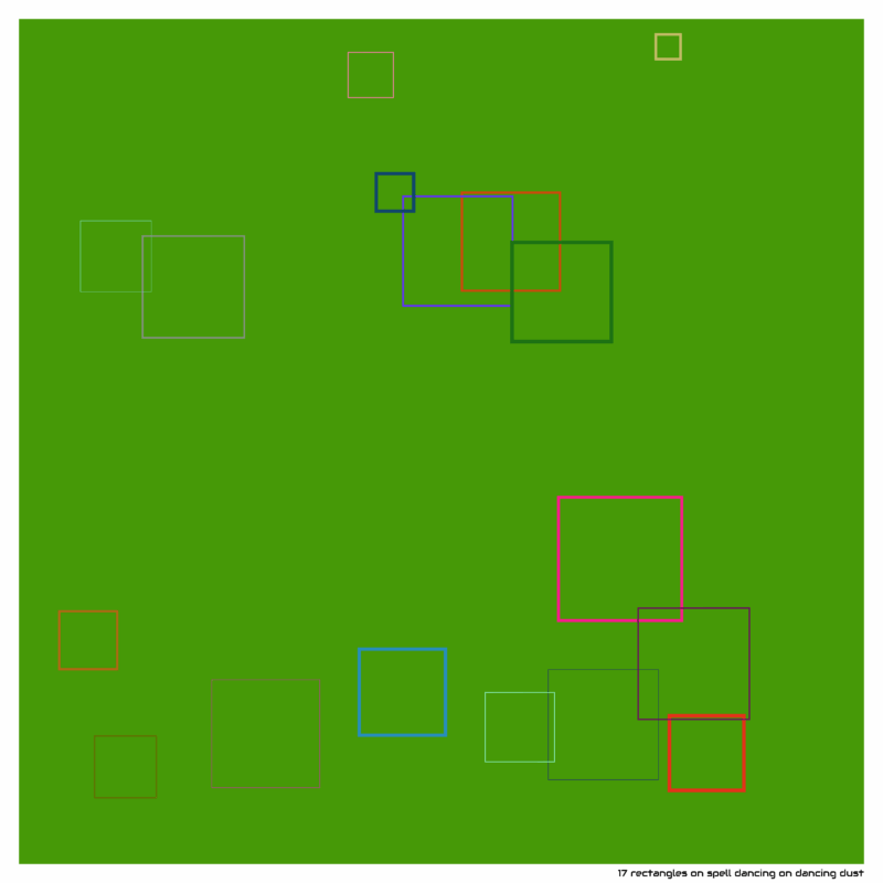 17 rectangles on spell dancing on dancing dust