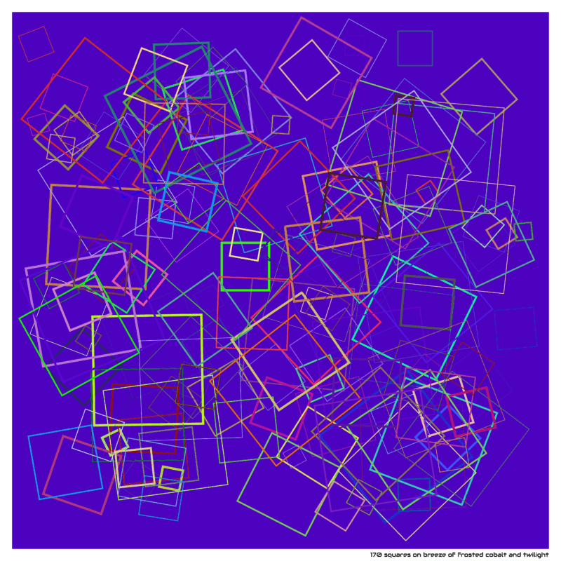 170 squares on breeze of frosted cobalt and twilight