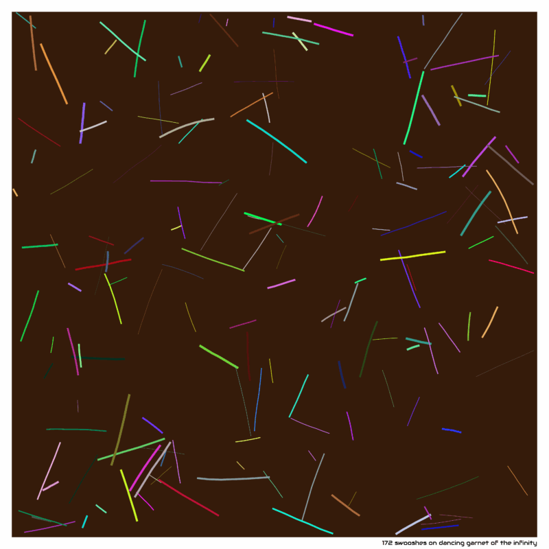 172 swooshes on dancing garnet of the infinity