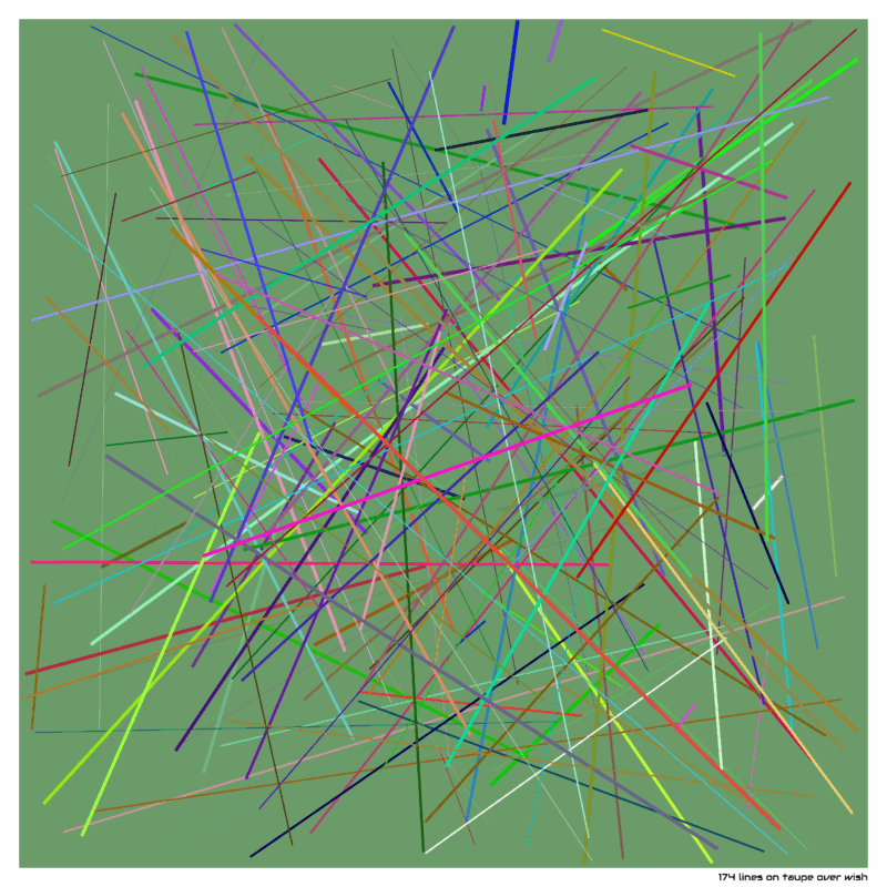 174 lines on taupe over wish