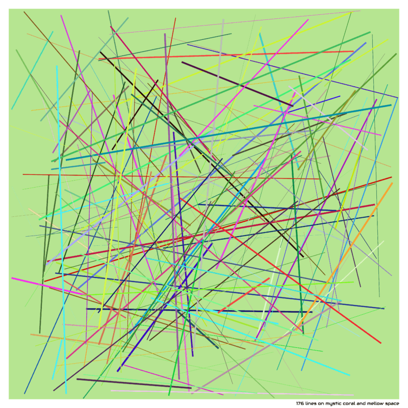 176 lines on Mystic coral and Mellow space