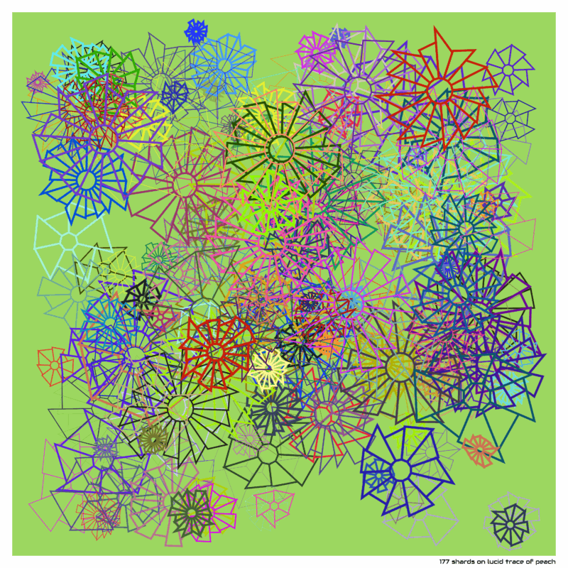 177 shards on lucid trace of peach