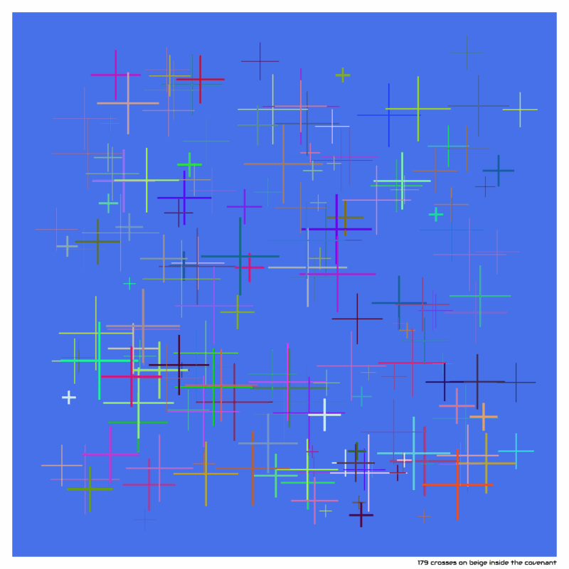 179 crosses on beige inside the covenant