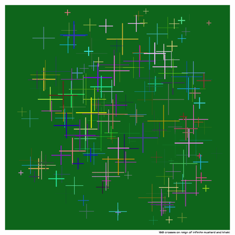 180 crosses on reign of infinite mustard and khaki