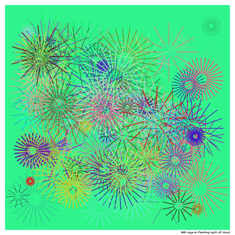 180 rays on fleeting myth of cloud