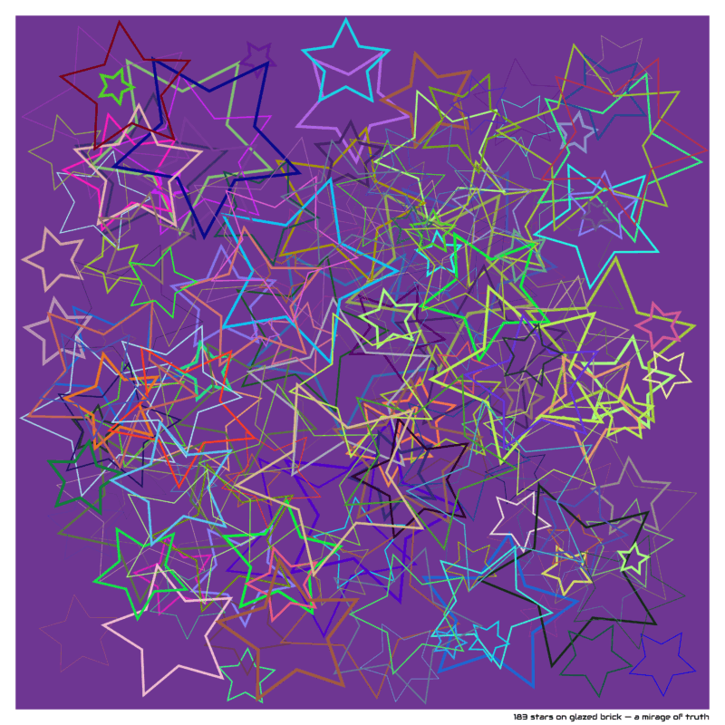 183 stars on glazed brick — a mirage of truth