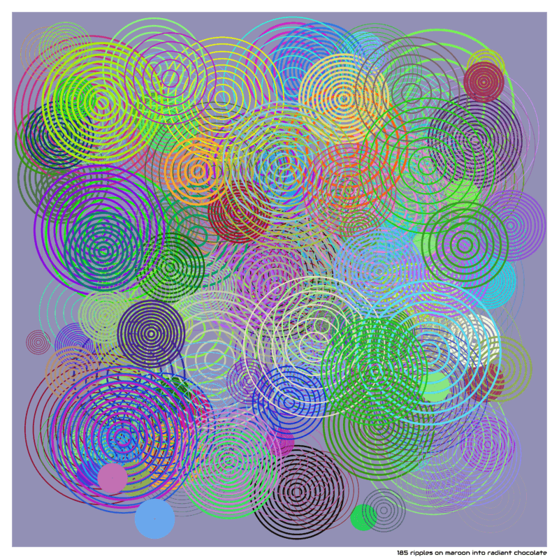 185 ripples on maroon into radiant chocolate