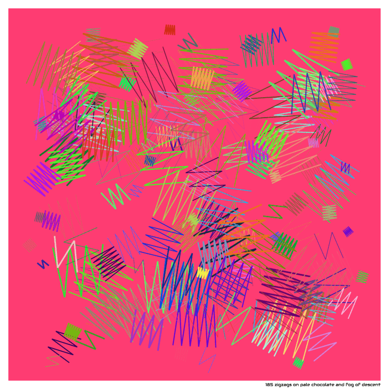 185 zigzags on pale chocolate and fog of descent