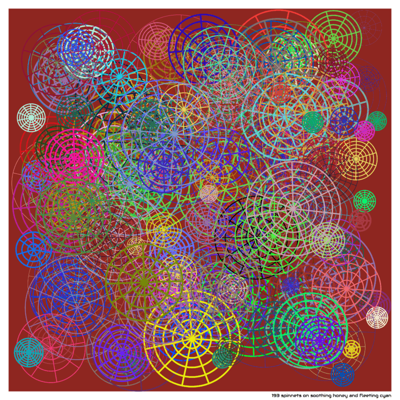 193 spinnets on soothing honey and fleeting cyan