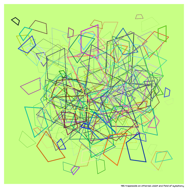 195 trapezoids on ethereal violet and field of symphony