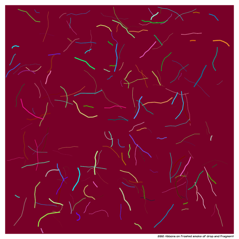 202 ribbons on Frosted smoke of Drop and Fragment