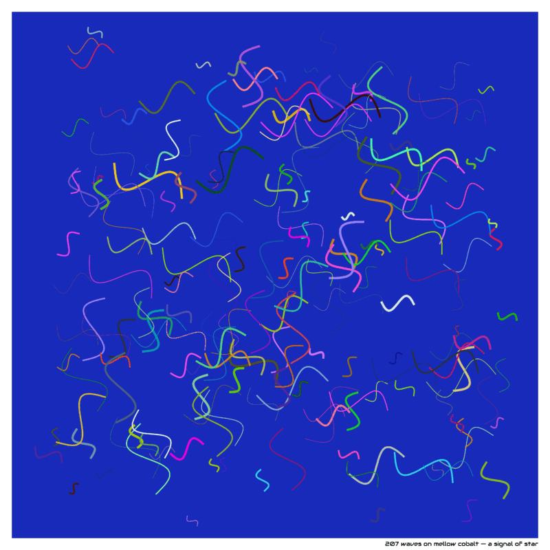 207 waves on mellow cobalt — a signal of star