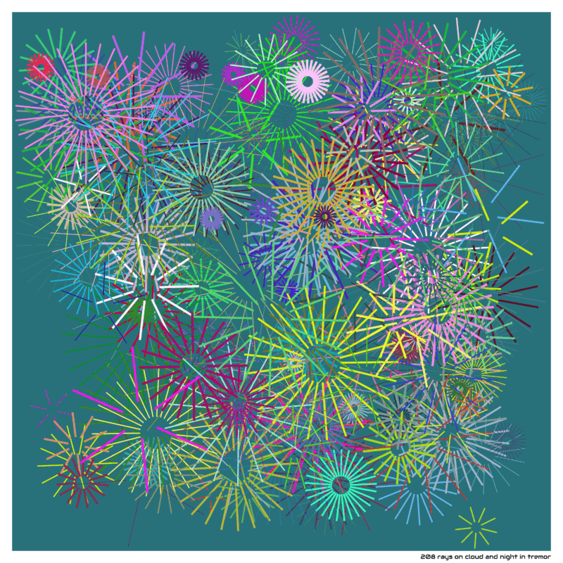 208 rays on cloud and night in tremor