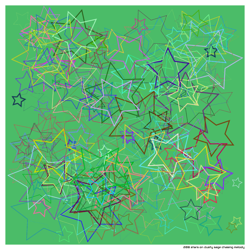 208 stars on dusty sage chasing melody