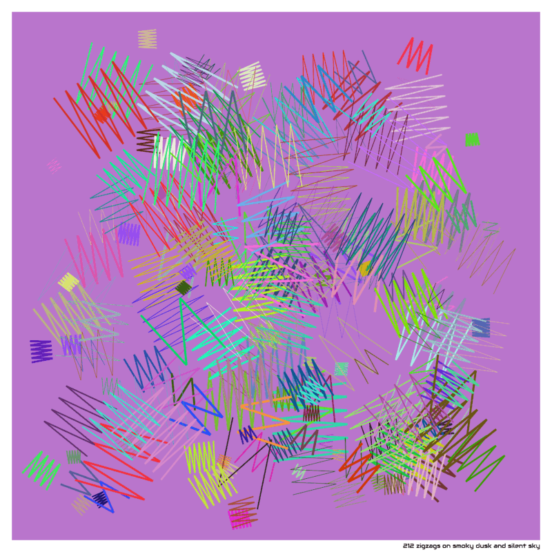 212 zigzags on smoky dusk and silent sky