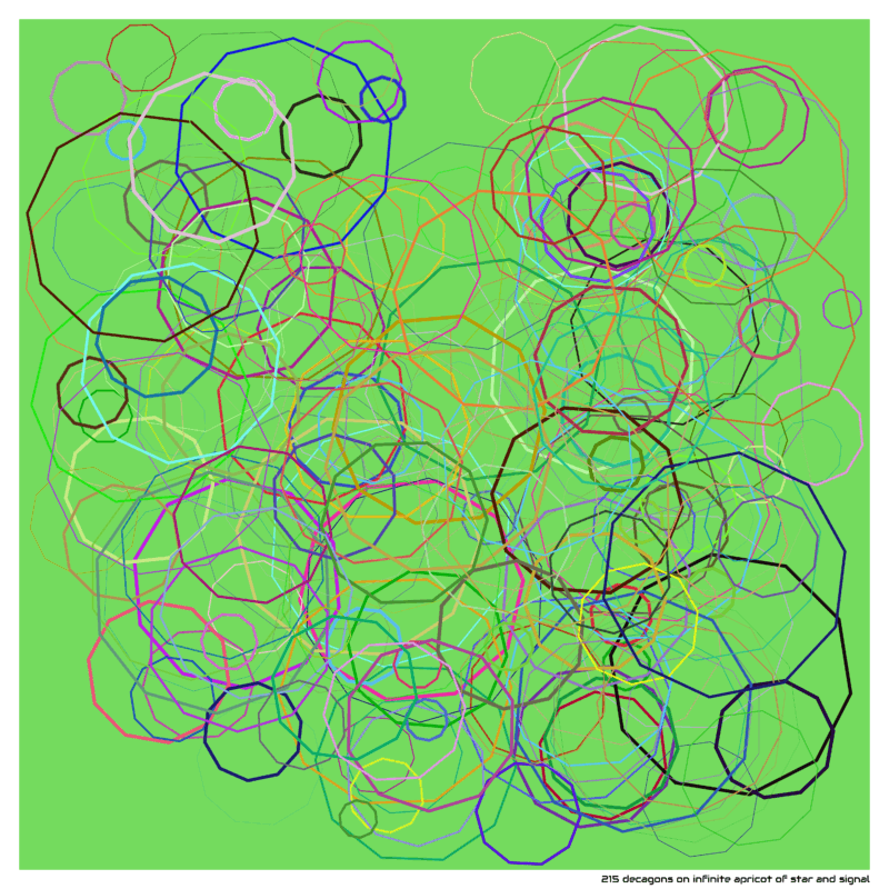 215 decagons on Infinite apricot of Star and Signal