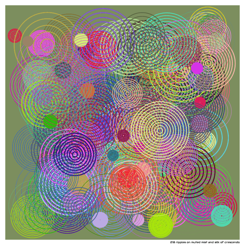 218 ripples on muted mist and silk of crescendo