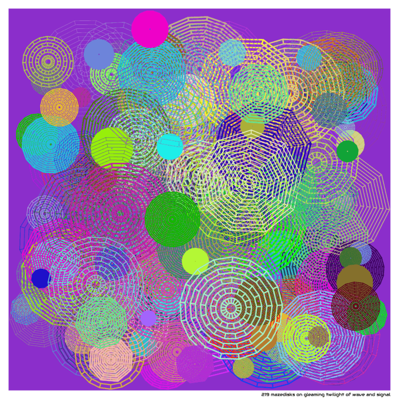 219 mazedisks on Gleaming twilight of Wave and Signal