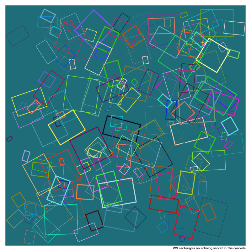 219 rectangles on echoing secret in the cascade