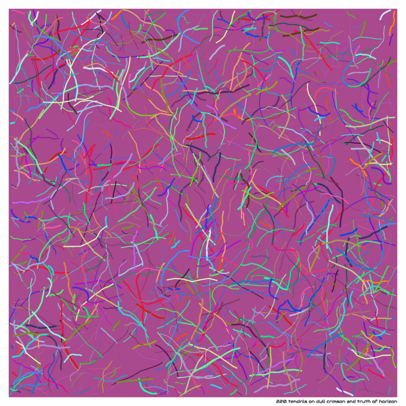 220 tendrils on dull crimson and truth of horizon