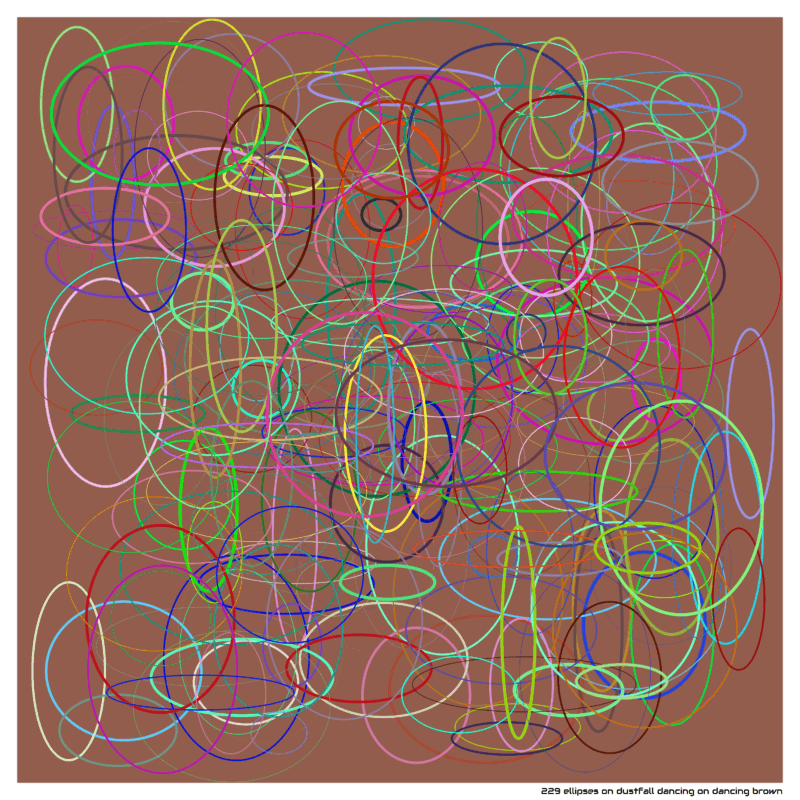 229 ellipses on dustfall dancing on dancing brown