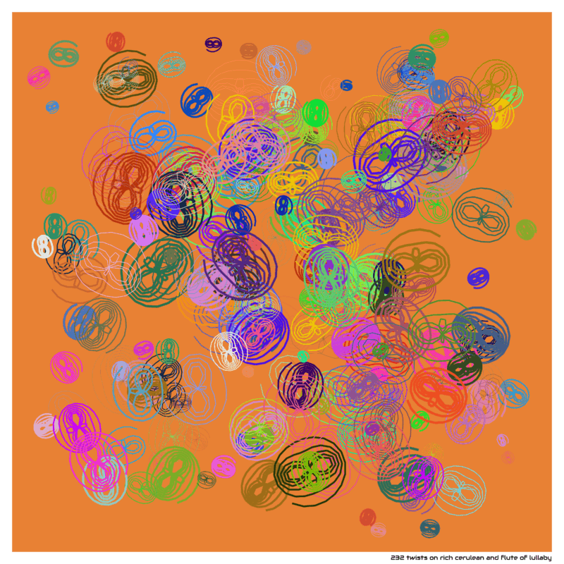 232 twists on rich cerulean and flute of lullaby