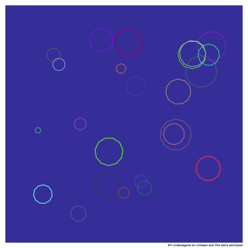 24 undecagons on crimson and the silk’s whirlpool