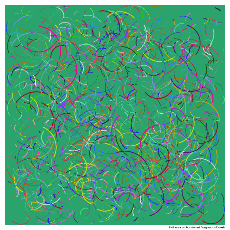 243 arcs on Burnished Fragment of dusk