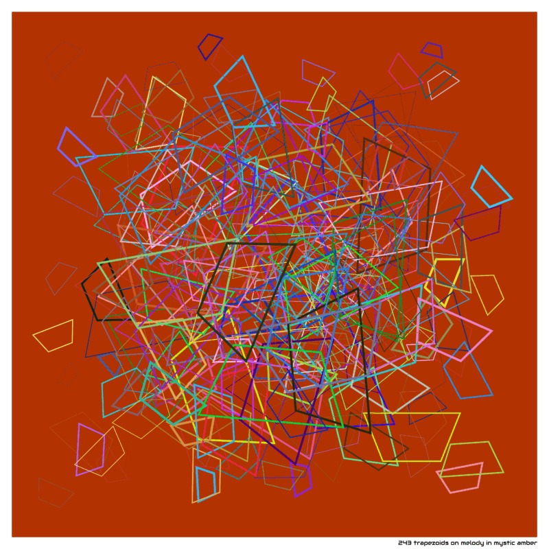 243 trapezoids on melody in mystic amber