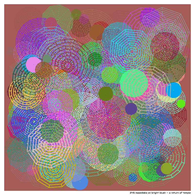 245 mazedisks on bright blush — a return of temple