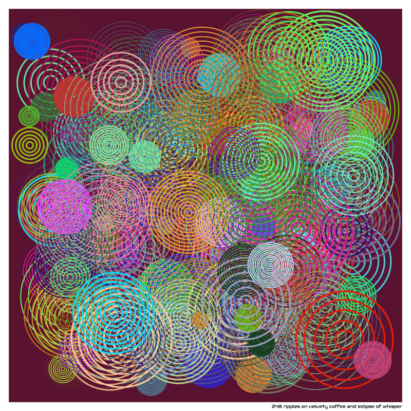 248 ripples on velvety coffee and eclipse of whisper