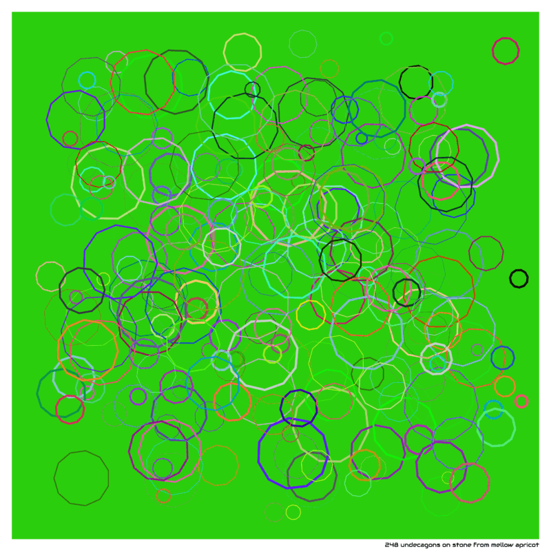 248 undecagons on stone from mellow apricot